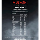 มูซาชิ 100% เวย์โปรตีน - วานิลลา มิ้ลค์เชค (900 กรัม)