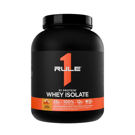 RULE1 R1 Protein Whey Isolate - Salted Caramel (4.98 lb - 74 serving)