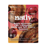 Nativ Reishi Mushroom, CBD, L-Theanine, GABA & Tart Cherry Gummies - Tart Cherry Flavor