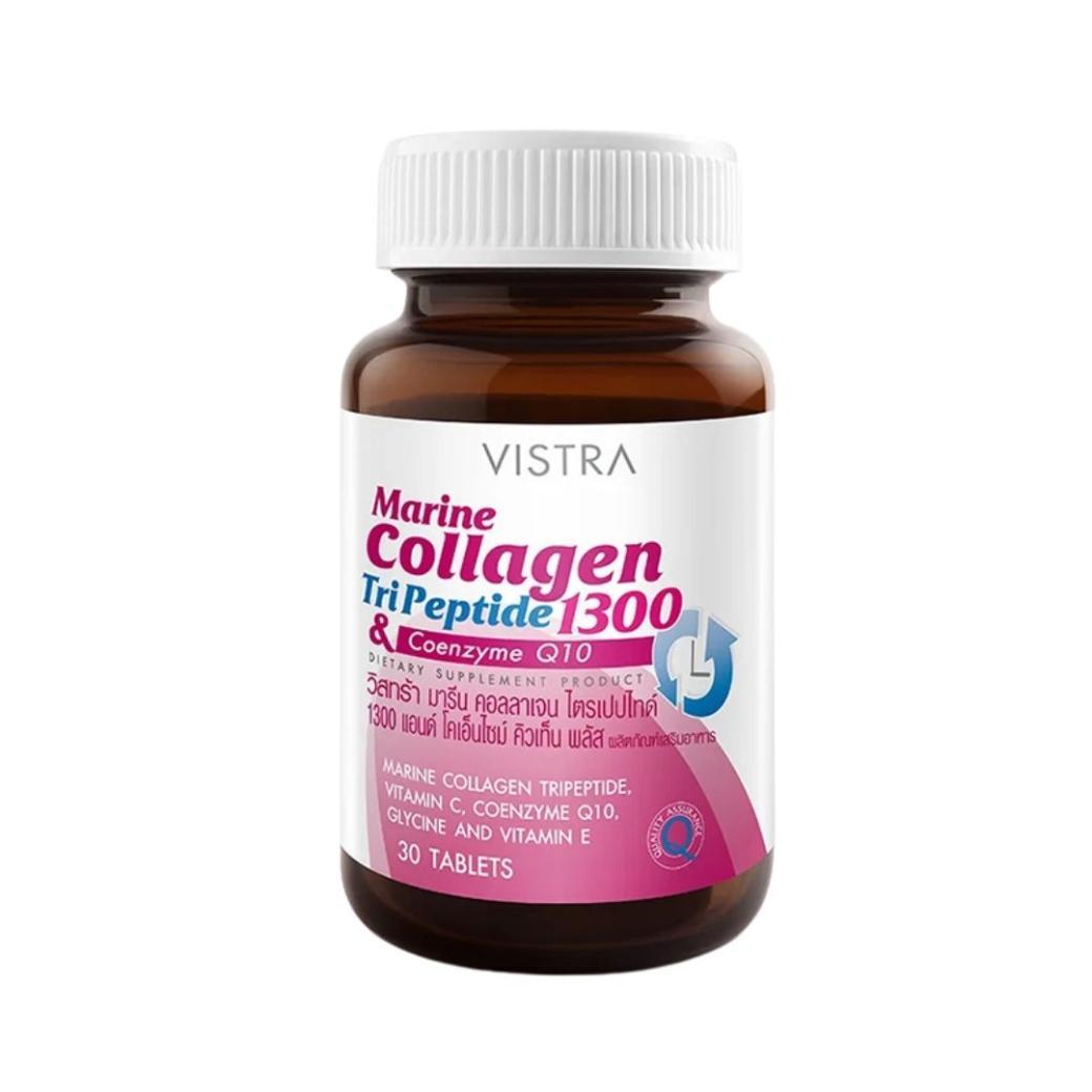 วิสทร้า มารีน คอลลาเจน ไตรเปปไทด์ 1300 แอนด์ โคเอนไซม์ คิวเท็น พลัส (30 เม็ด)