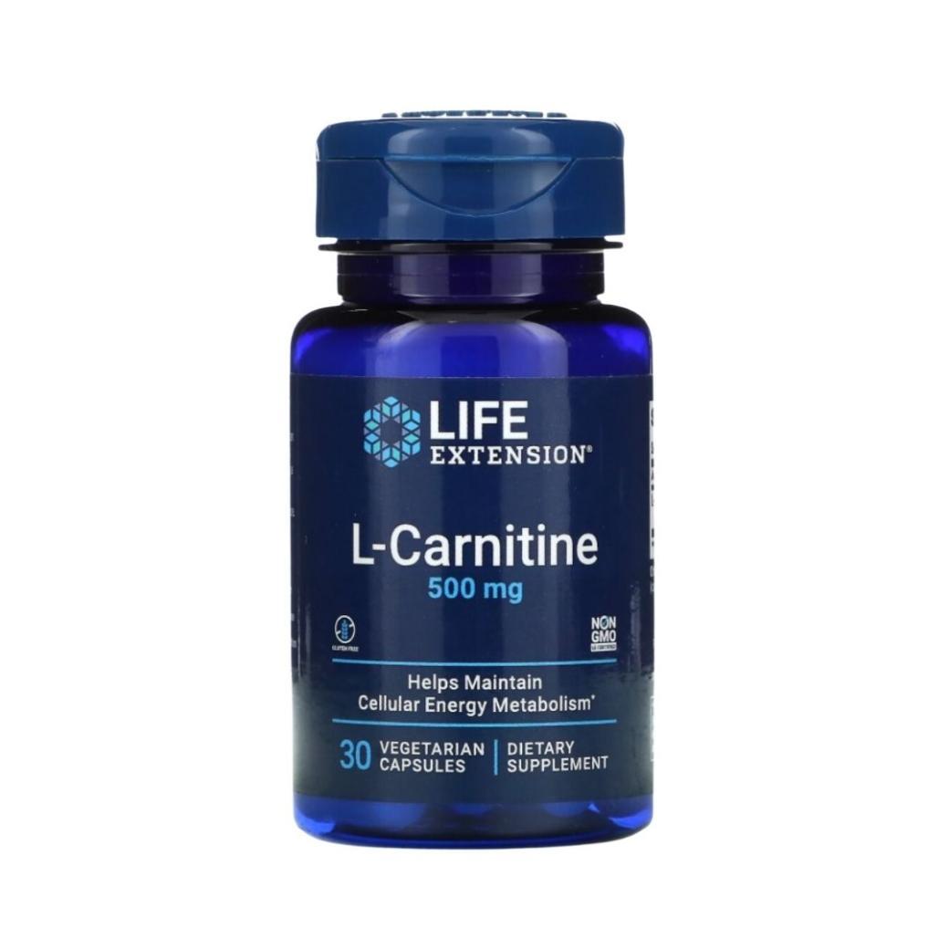 ไลฟ์ เอ็กเท็นชั่น แอลคาร์นิทีน 500 มก (30 แคปซูลพืช)