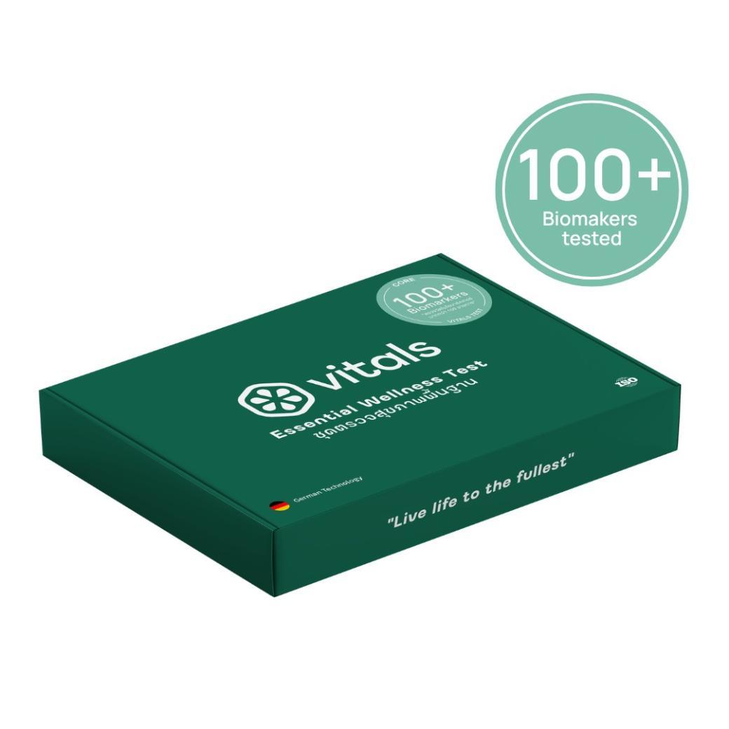 Vitals Core Test 100+ ค่าชี้วัดสุขภาพ | วิเคราะห์วิตามินและภาวะขาดสารอาหาร | พร้อมคำแนะนำอาหารเสริมเฉพาะบุคคล