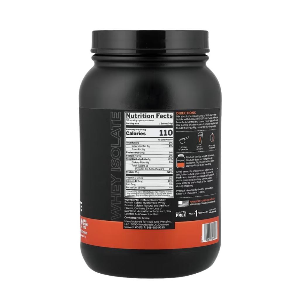 RULE1 R1 Protein Whey Isolate - Vanilla Crème (1.98 lb - 30 serving)