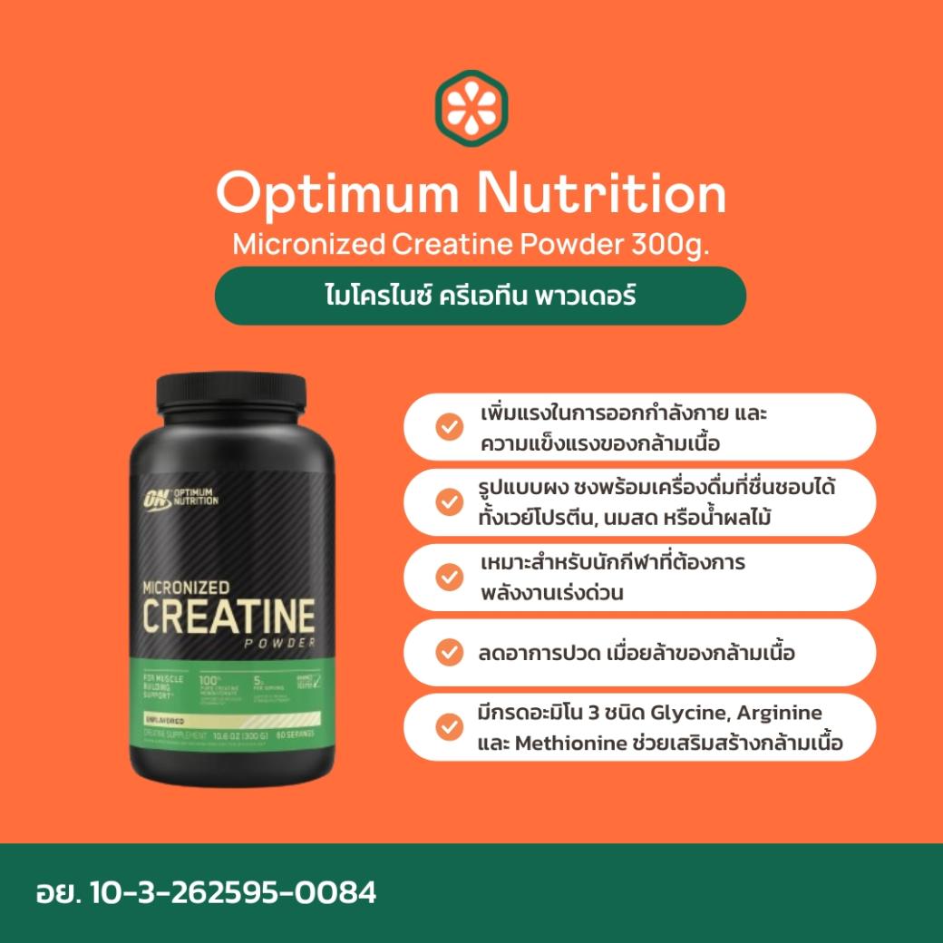 Optimum Nutrition Micronized Creatine Powder (300g)
