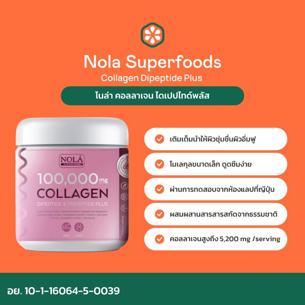 Nola 100,000 mg collagen dipeptide and tripeptide collagen plus 104g