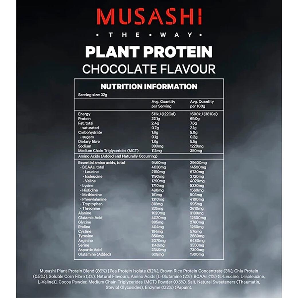 Musashi Plant Protein - Chocolate (900g)
