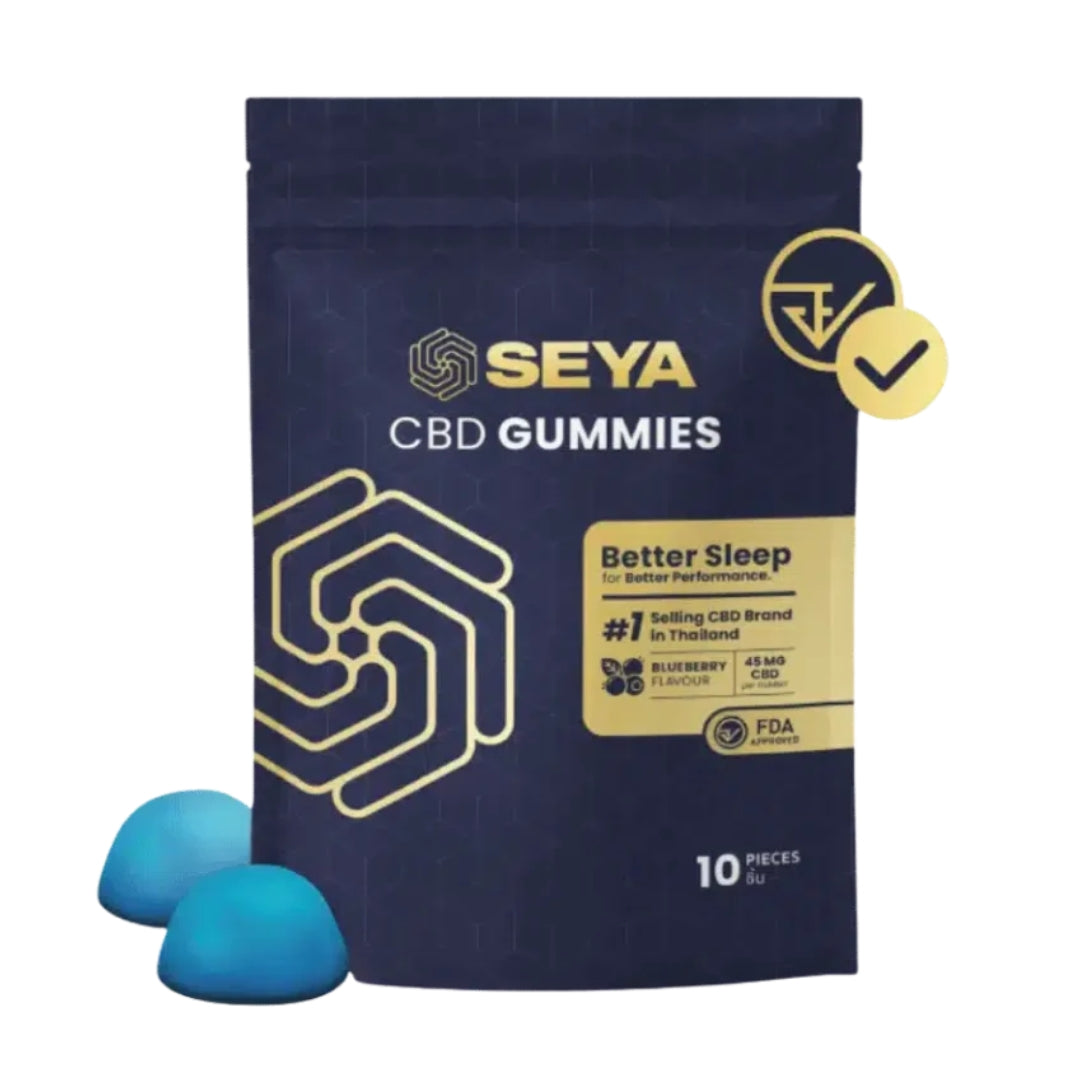 Seya CBD Gummies 45g.(4.5g x 10piece)-Blueberry Flavour